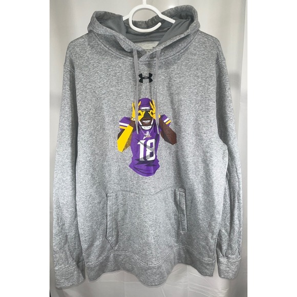 Under Armour Other - Under Armour Justin Jefferson Minnesota Vikings Graphic Hoodie Gray Mens Large